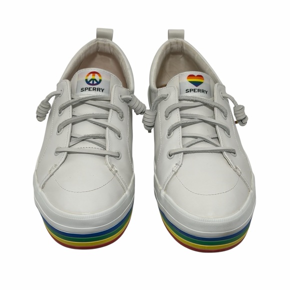 Sperry Shoes - Sperry Crest Vibe Pride Collection Leather Sneakers - Worn 1x - Women’s 10